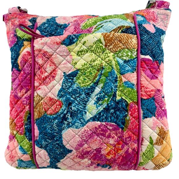 Vera Bradley Iconic Hipster Crossbody Bag Floral Quilted Cotton Superbloom NWOT - Picture 3 of 16